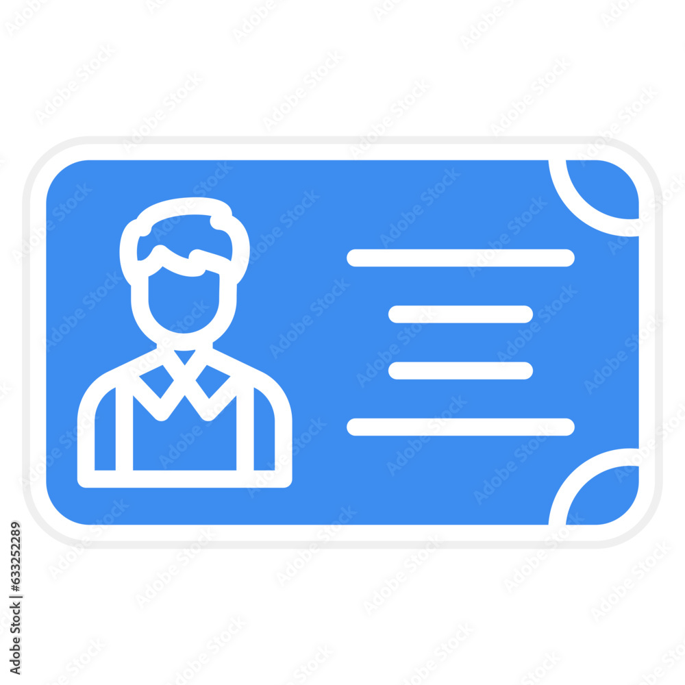 Vector Design ID Card Icon Style