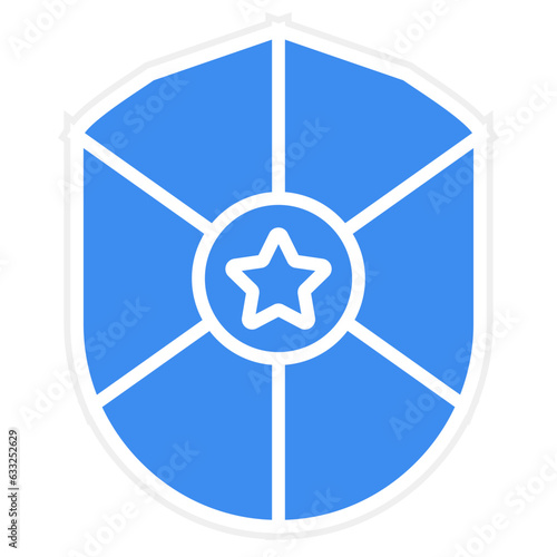 Vector Design Police Shield Icon Style