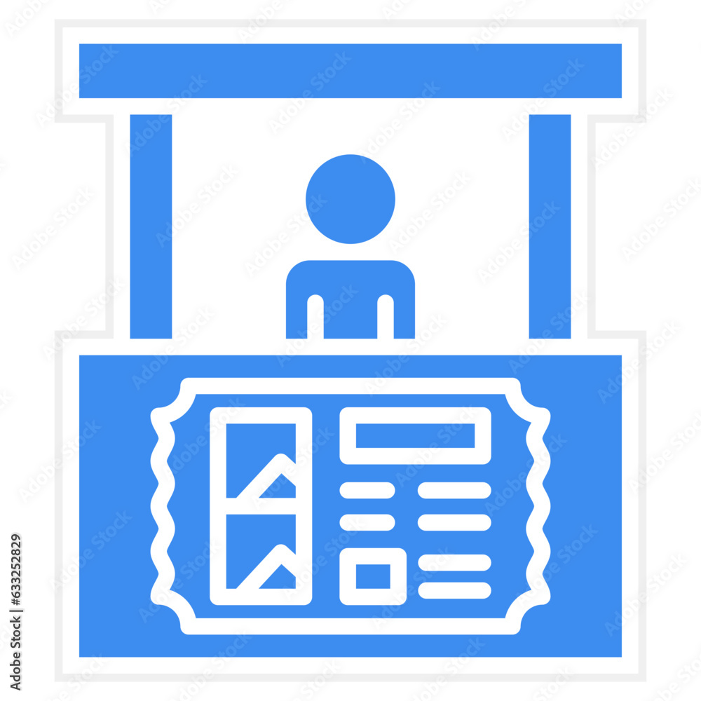 Vector Design Ticket Counter Icon Style Vector Design Ticket Counter Icon Style