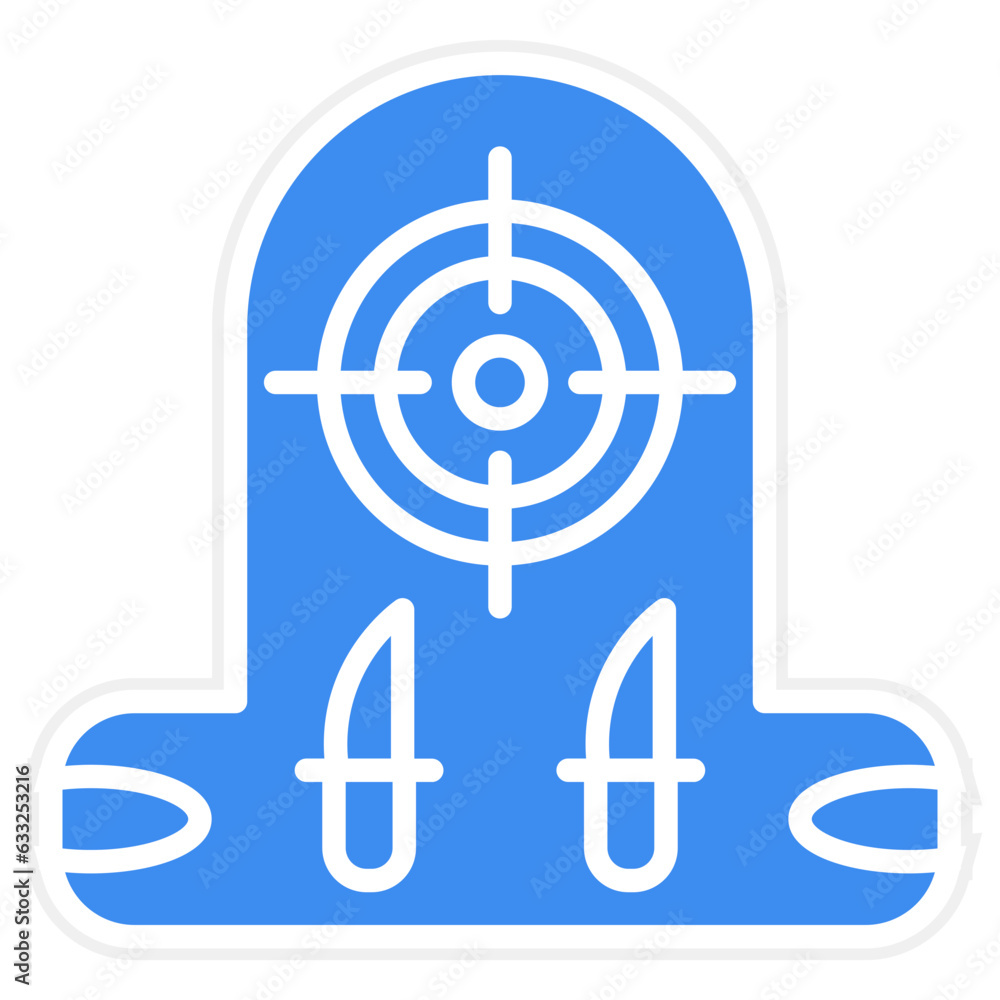 Vector Design Red Dot Sight Icon Style