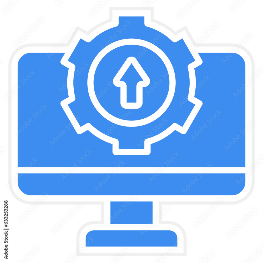Vector Design Upgrade Desktop Icon Style Vector Design Upgrade Desktop Icon Style