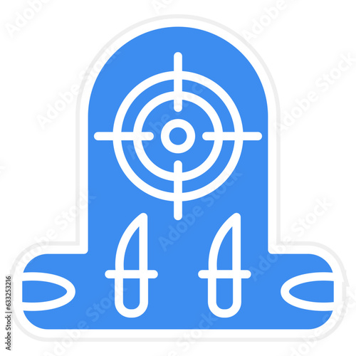 Vector Design Red Dot Sight Icon Style
