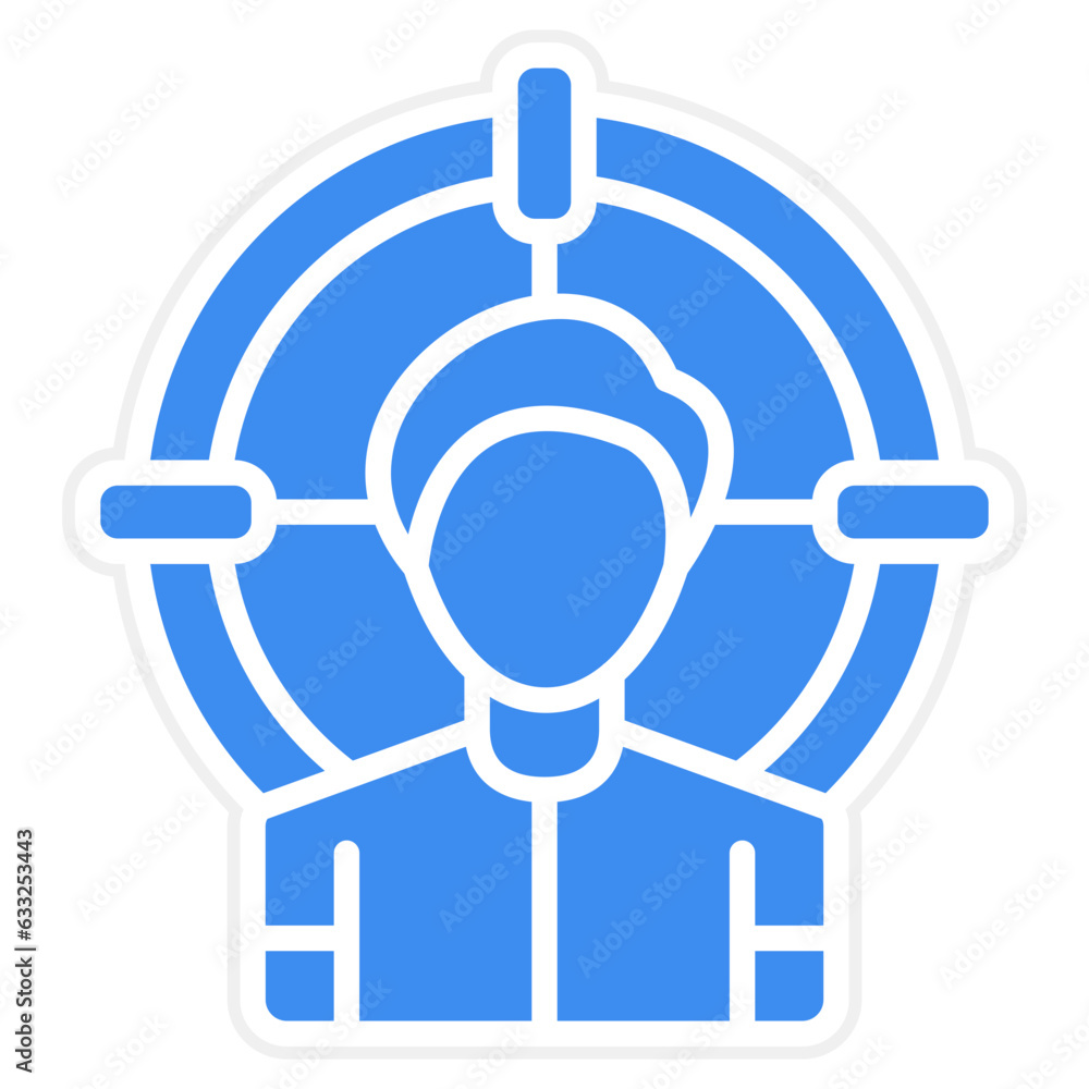 Vector Design Head Hunter Male Icon Style Vector Design Head Hunter Male Icon Style