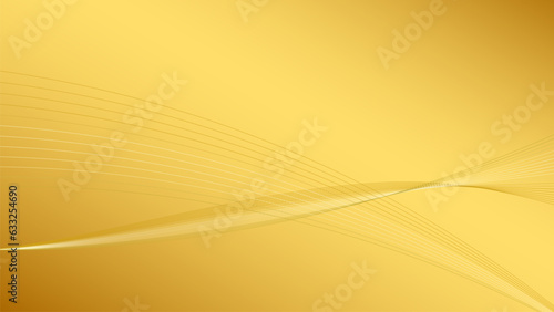 波の様な金色のウェーブラインのベクター背景画像