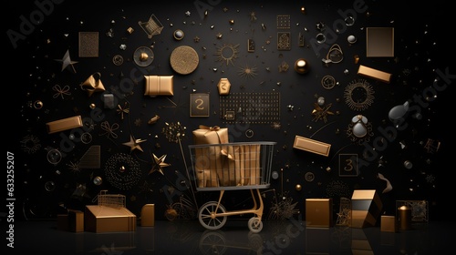 elegant dark background of black friday