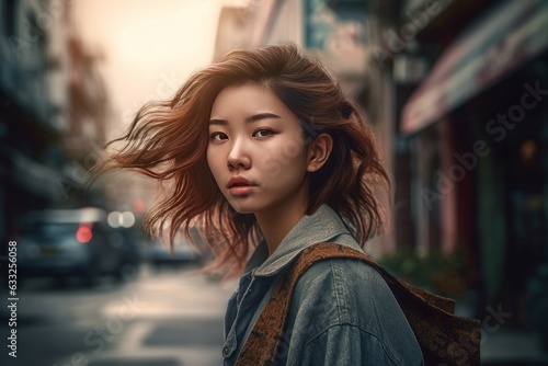 Wallpaper Mural Asian women street. Generate Ai Torontodigital.ca