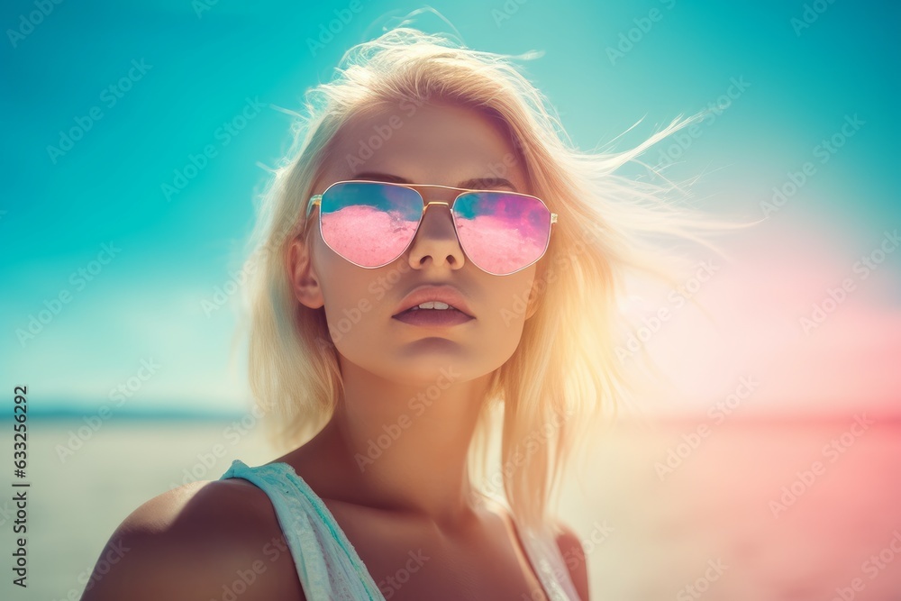 Lady blonde beach. Generate Ai Lady blonde beach. Generate Ai