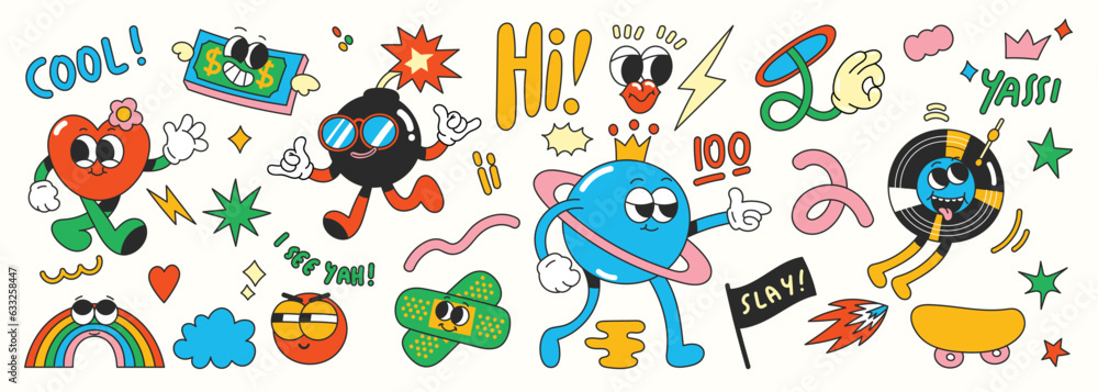 BFDI All Characters (Rainbow) - Bfb - Sticker