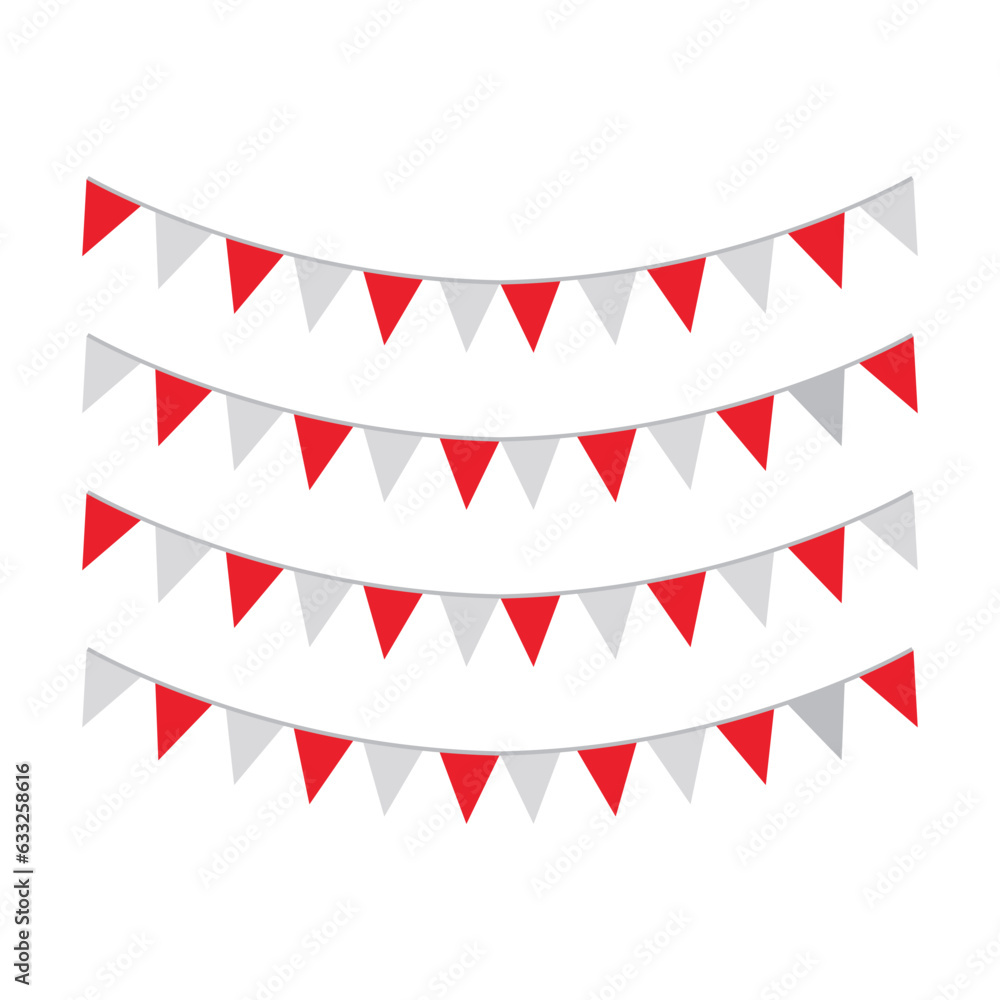 Obraz premium Indonesian flag icon vector