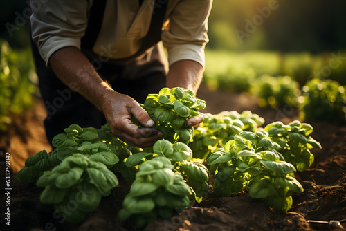 farmer in farmland, workers in the field, agriculture environment and green field, combine harvester, vegetables and fruits