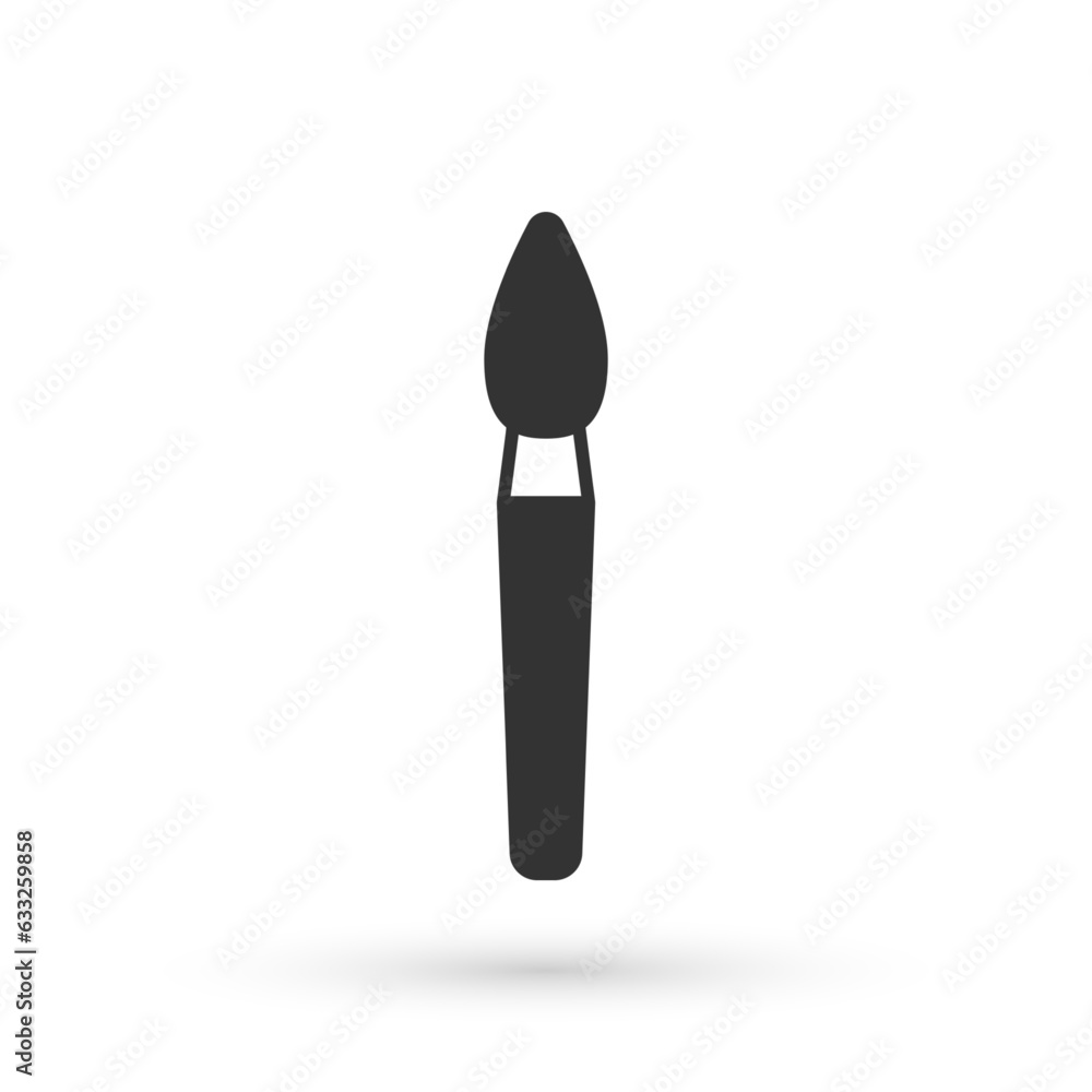 Grey Paint brush icon isolated on white background. Vector Grey Paint brush icon isolated on white background. Vector