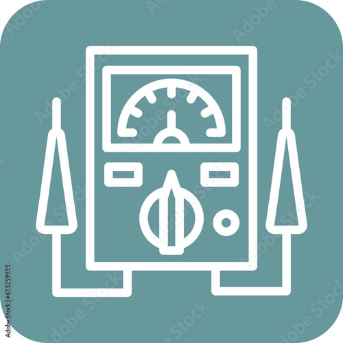 Vector Design Voltmeter Icon Style
