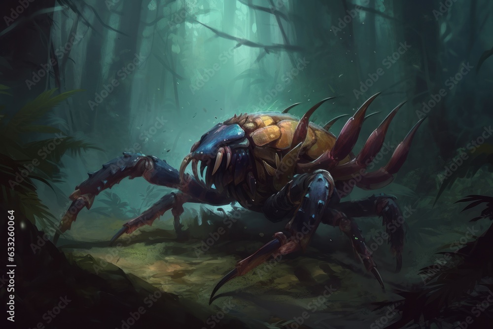 Scorpion monster fantasy. Generate Ai Scorpion monster fantasy. Generate Ai