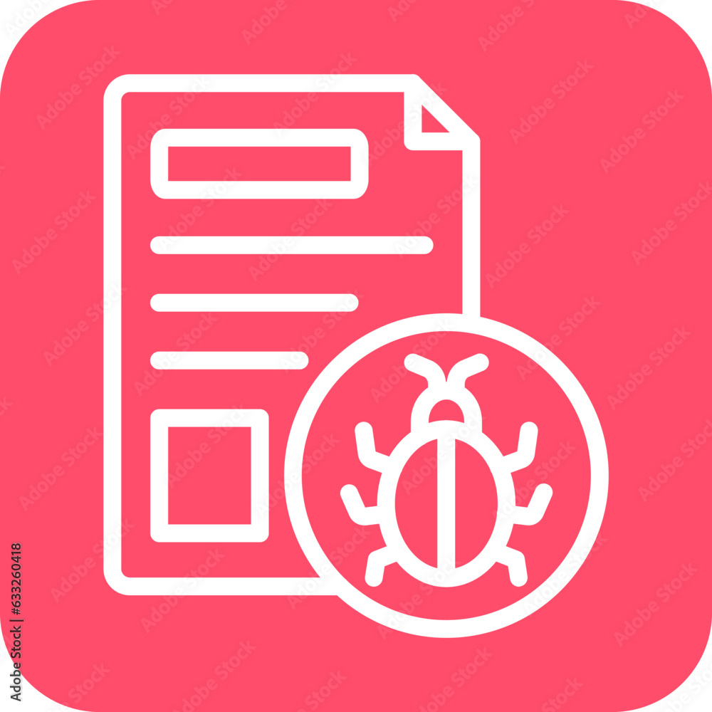 Vector Design Infected File Icon Style Vector Design Infected File Icon Style