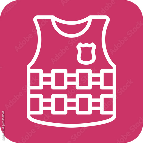 Vector Design Bulletproof Vest Icon Style
