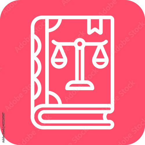 Vector Design Law Book Icon Style