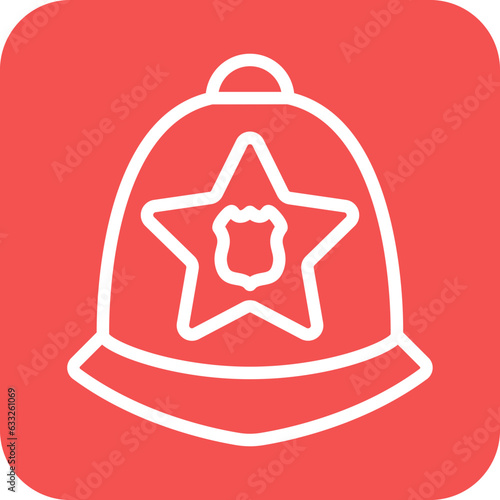 Vector Design Police Helmet Icon Style