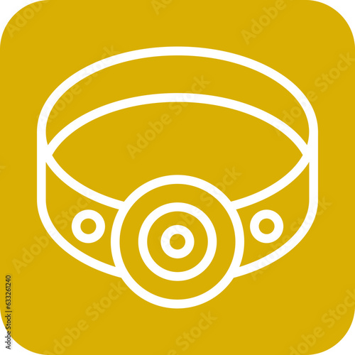 Vector Design Head Lamp Icon Style