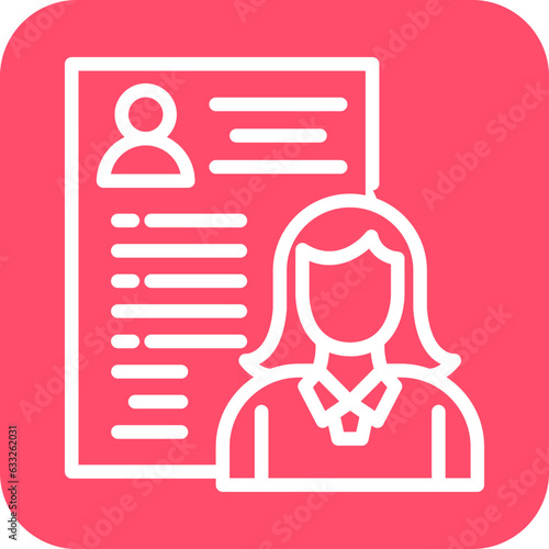 Vector Design Candidate Female Icon Style