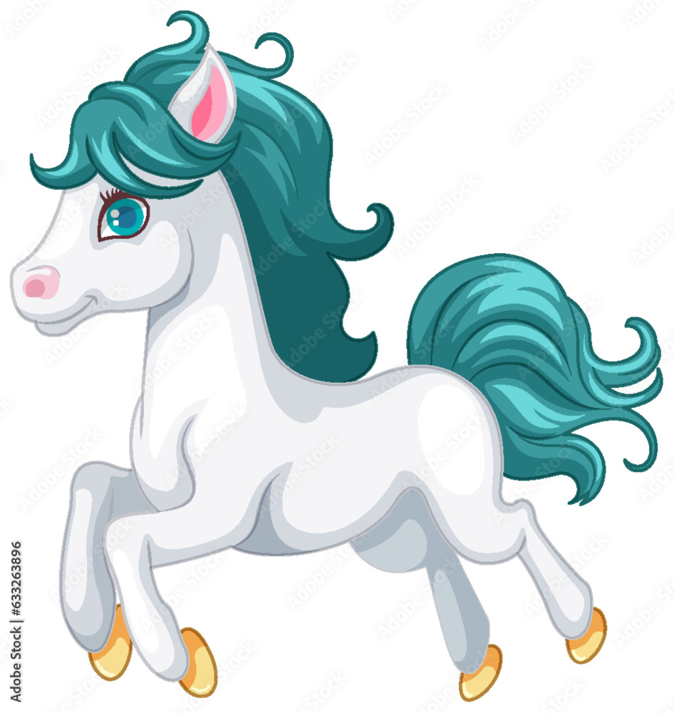 Fototapeta premium Cute Unicorn Cartoon Character