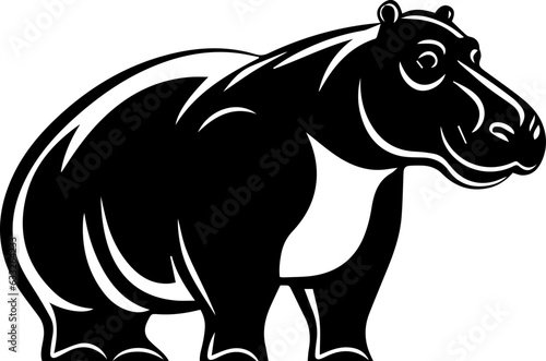 Hippopotomus Flat Icon