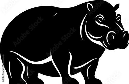 Hippopotomus Flat Icon