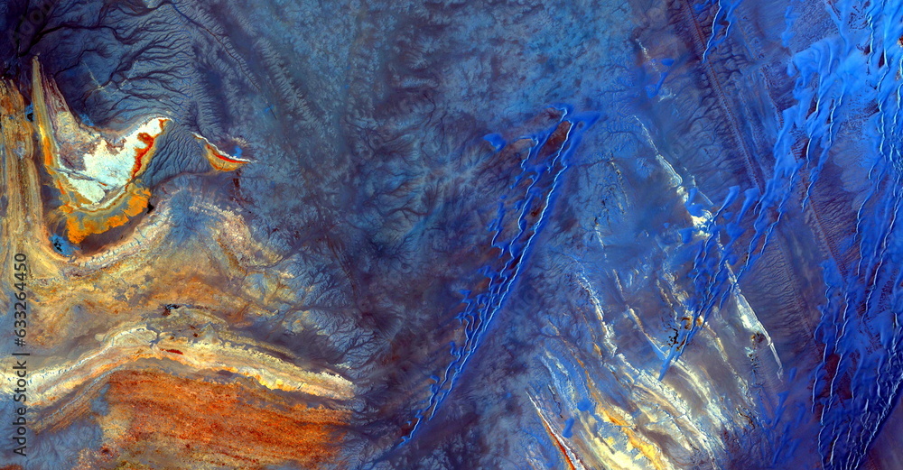 abstract photography of the deserts of Africa from the air. aerial view of desert landscapes, Genre: Abstract Naturalism, from the abstract to the figurative