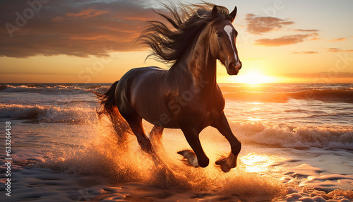 horse on the beach © Pixzot