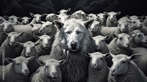 Fotografia wolf in sheep's clothing