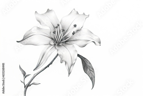 Nature s Grace  Embracing Simplicity with Delicate Blossom Sketches  generative AI