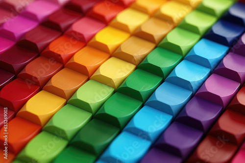 close up macro shot of colorful pencils on black background. High quality photo