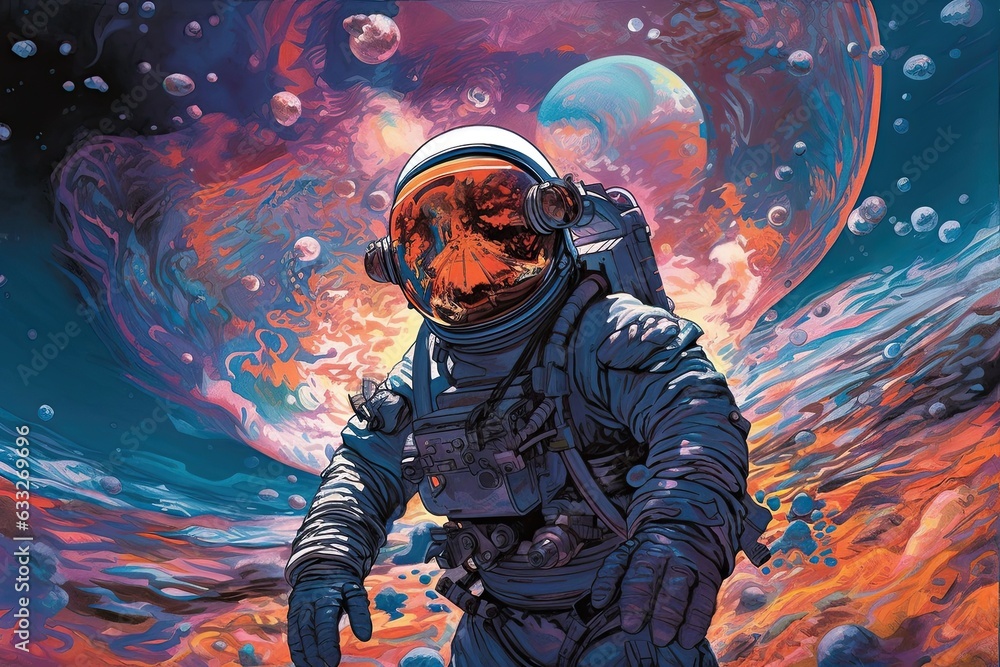 Exploring the Vastness of Space: Cosmic Odyssey with Astronauts amidst Dazzling Stars and Nebulas, generative AI Exploring the Vastness of Space: Cosmic Odyssey with Astronauts amidst Dazzling Stars and Nebulas, generative AI