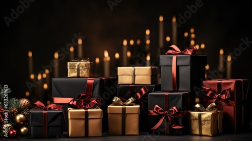 Shopping carts and fancy gift boxes