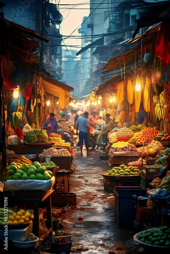 Egzotyczny rynek w azji photo