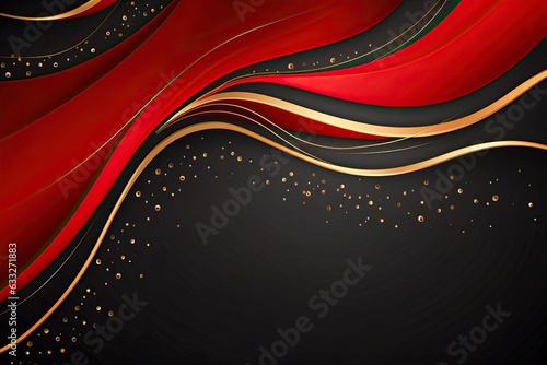 Red and gold elegant abstra...