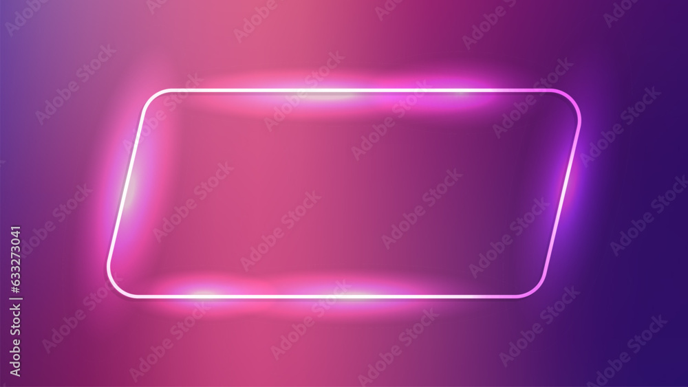 Neon rounded parallelogram frame Neon rounded parallelogram frame