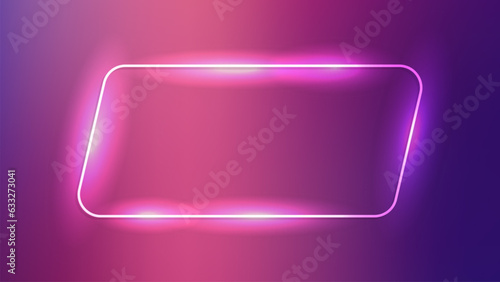 Neon rounded parallelogram frame