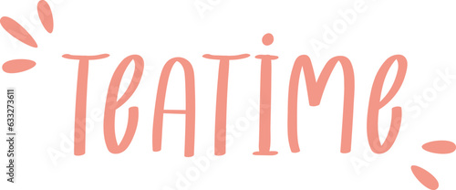 Teatime Lettering Sticker