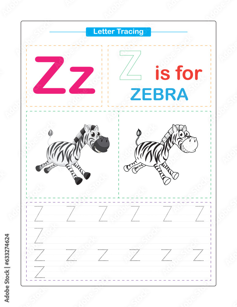 Vetor de Uppercase and Lowercase. Cute children. Colorful ABC alphabet ...