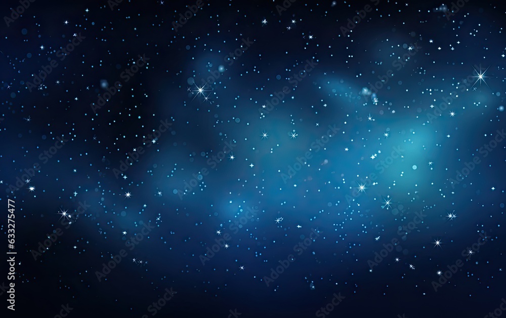 Beautiful night sky. Night starry sky dark blue space background with stars. Created with Generative AI technology.