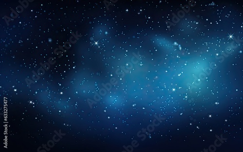 Beautiful night sky. Night starry sky dark blue space background with stars. Created with Generative AI technology.