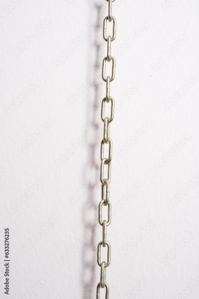 Metal chains on a white background. Metal chains on a white background.