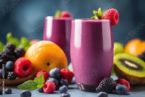 fruit smoothie with blueberries