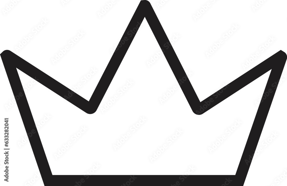 Crown icon template color editable. black silhouettes of crown isolated ...