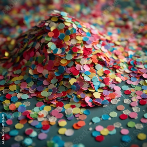 festive background of confetti. Generative ai