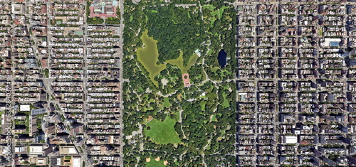 Photography on the environmental impact on Nature and the United States landscape of human presence, from the air, ecological photography,