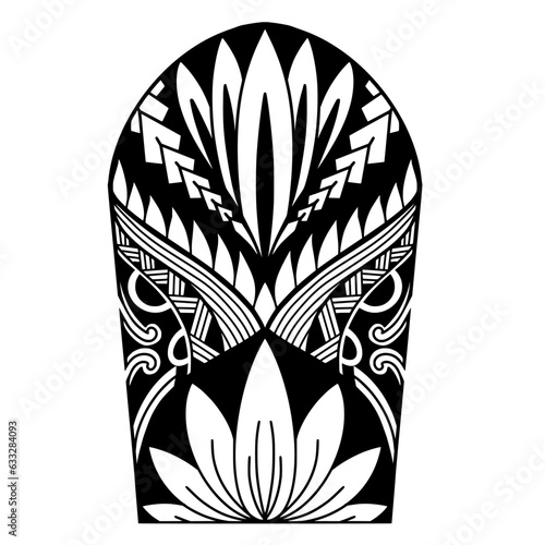Wrap around arm polynesian tattoo design. Pattern aboriginal samoan. illustration EPS10