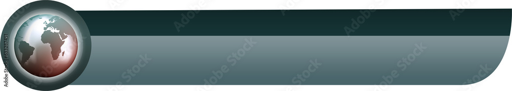 Fototapeta premium Digital png illustration of abstract shape with globe on transparent background