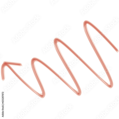Digital png illustration of long curved arrow on transparent background