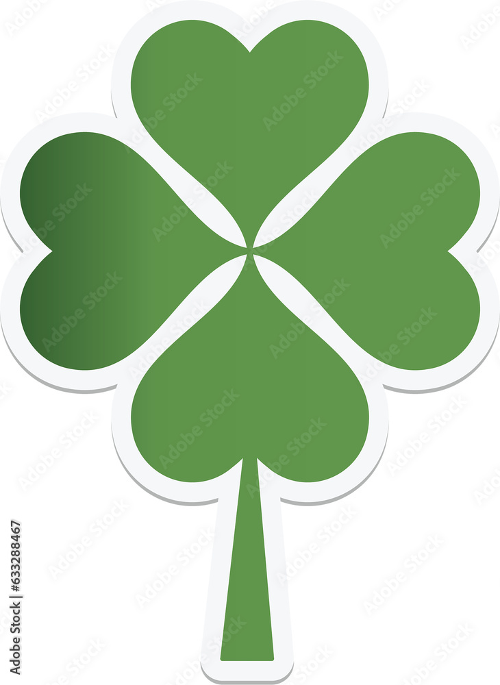 Digital png illustration of green four-leaf clover on transparent background Digital png illustration of green four-leaf clover on transparent background